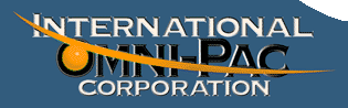 International Omni-Pac promotional packaging and beverage carriers logo.